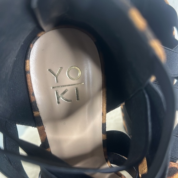 YOKI-FRIDAY-55 Women's Comfort High Heel Pump, Block Heel, Back Zipper, Open Toe - Picture 7 of 12